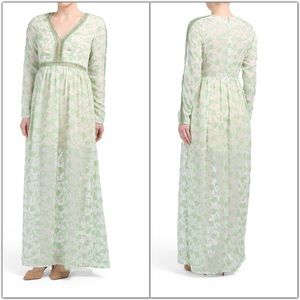 Renamed Floral Burnout Chiffon Maxi Dress Sz S